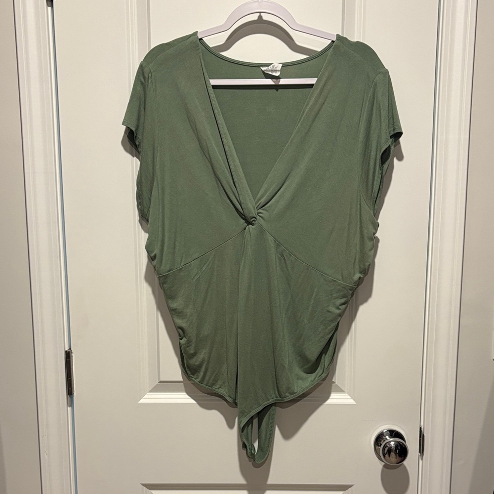 Sofia by Sofia Vergara Olive Green Bodysuit